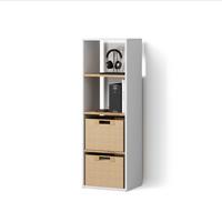 BÜCHERREGAL Lorena Weiß/Goldkraft Eiche mit 4 Fächern - Honigeiche/Weiß, Holzwerkstoff (40/120/30cm) - Livinity®
