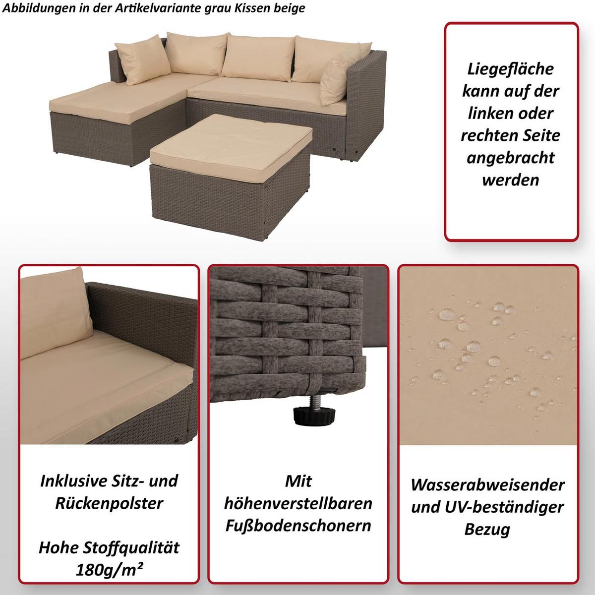 GARNITUR grau, dunkelgrau - Dunkelgrau/Grau, Kunststoff - MCW