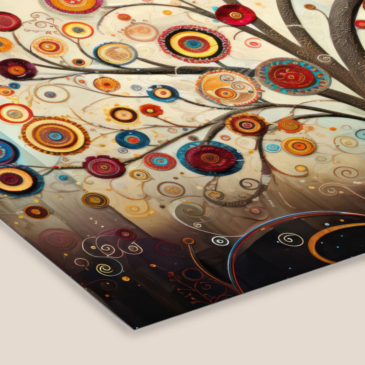POSTER MIT RAHMENGERAHMTES BILD Baum - Baum des Lebens - Farbe 60x40 cm - Braun, Papier (60/40cm) - MuchoWow