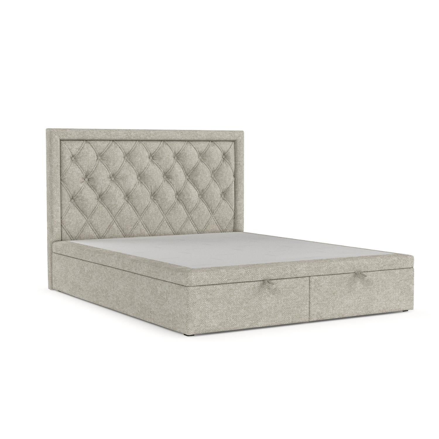 POLSTERBETT Nicobar mit Stauraum 140/200 cm Beige im Alta Stoff - Beige/Schwarz, Holz/Holzwerkstoff (140/200cm) - AltaBeds