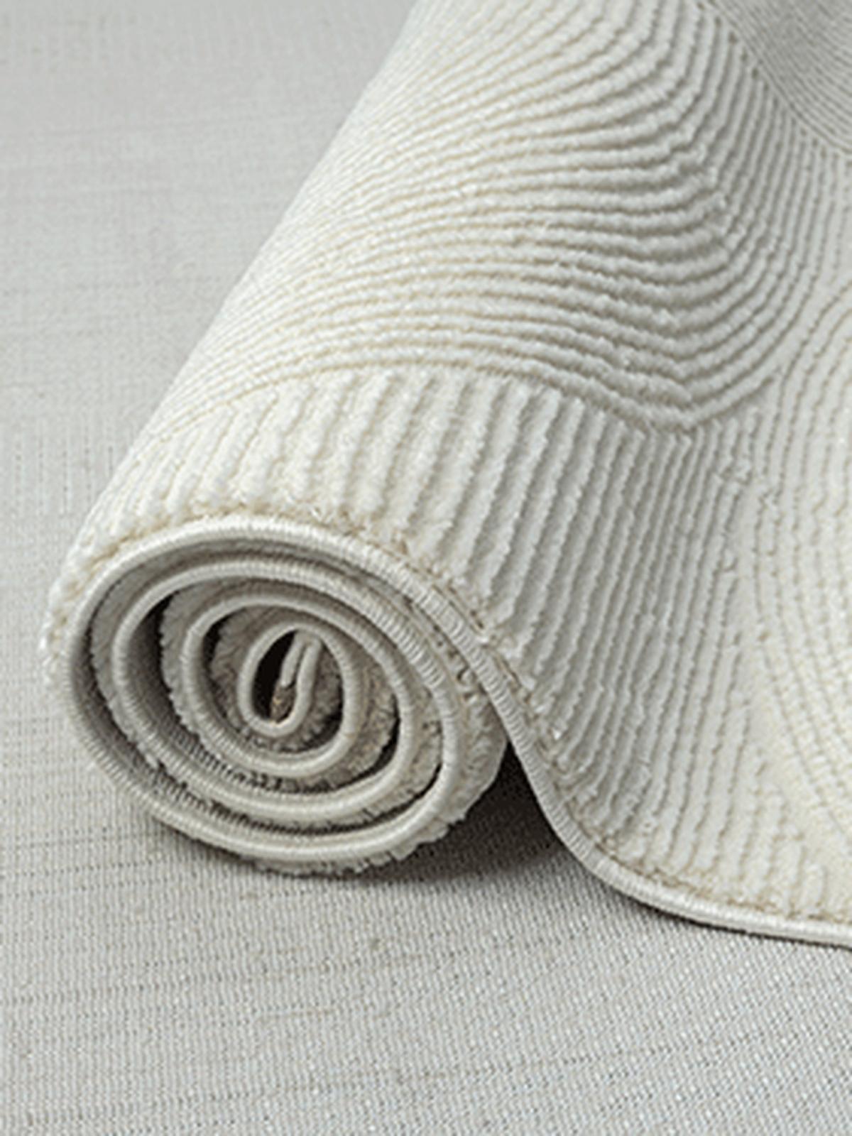 LÄUFER KASOS Waschbar Geometrisch Polyester Creme 80 x 300 cm - Beige, Textil (80/300cm) - KADIMA DESIGN