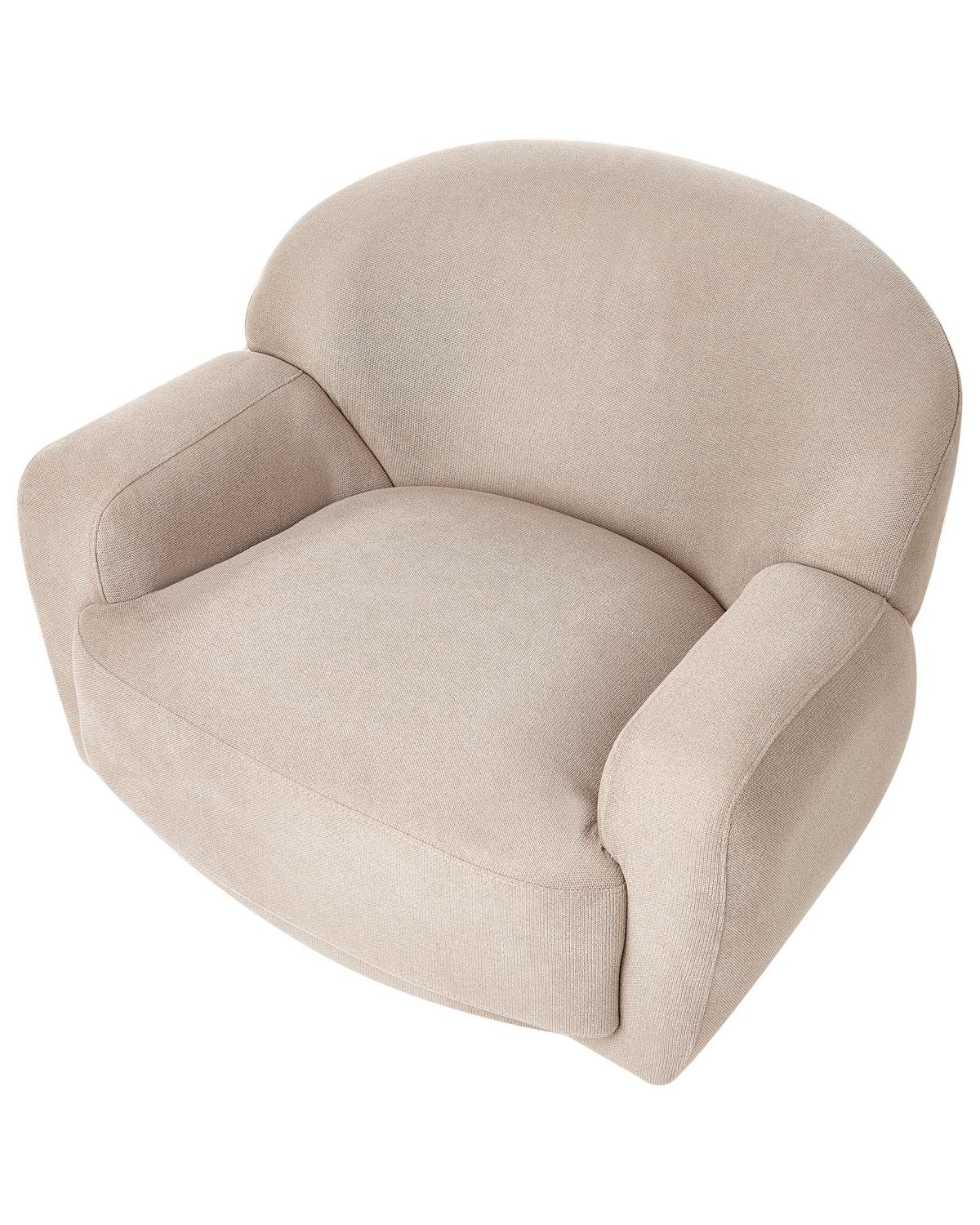 SESSEL Taupe Lejre - Taupe/Goldfarben, Textil (92/70/83cm) - Beliani