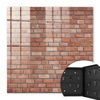 SCHLÜSSELBOX Schwarz 30x30 cm- Türöffnung nach rechts - Ziegelmauer - Braun, Metall (30/30/5cm) - TULUP