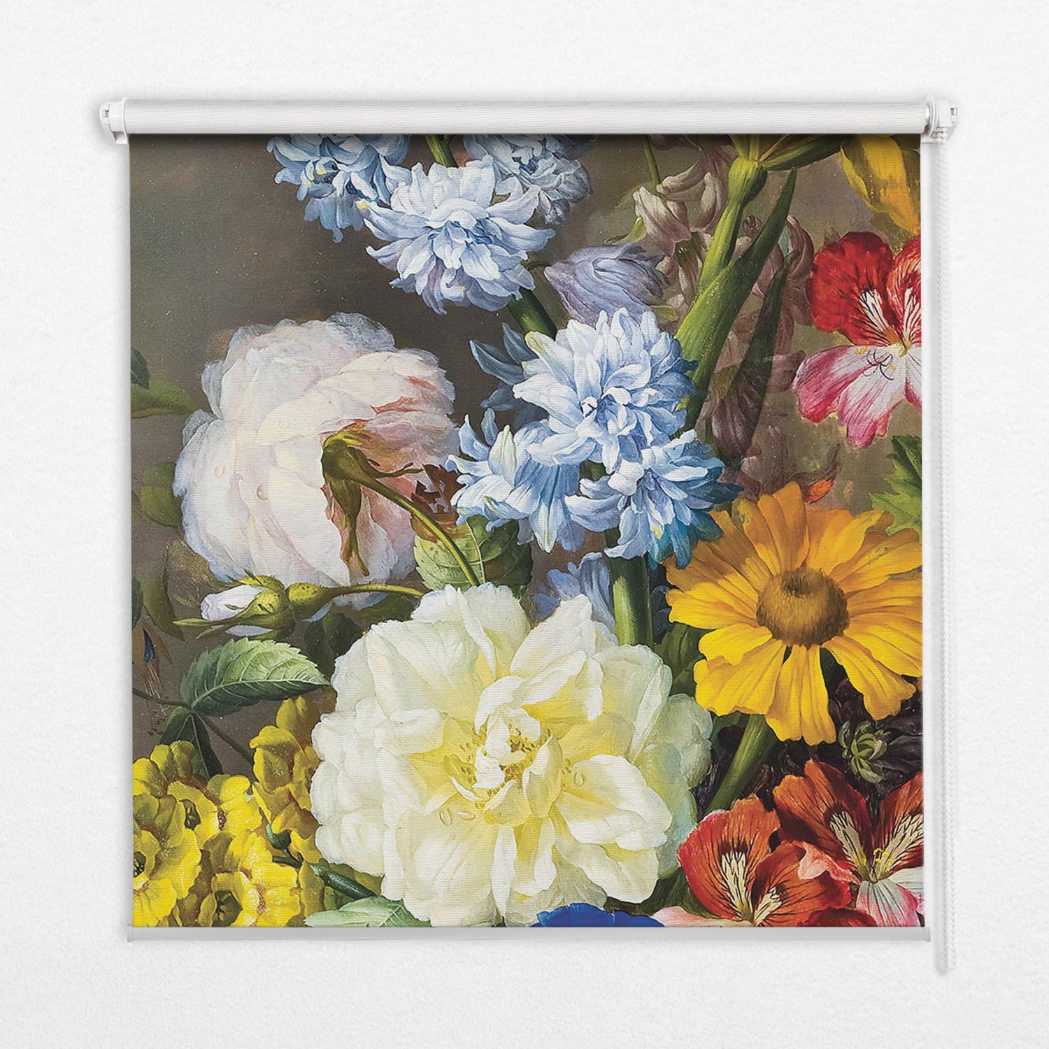 INNENROLLO - Fensterrollo - Rollo - 60x40 cm - Blumenstrauß - Grün, Kunststoff (60/140/0.5cm) - TULUP