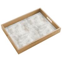 TABLETT Grau - Beton - Verwittert 40x30 cm - Hellgrau, Holz (40/5/5cm) - OnlyWow