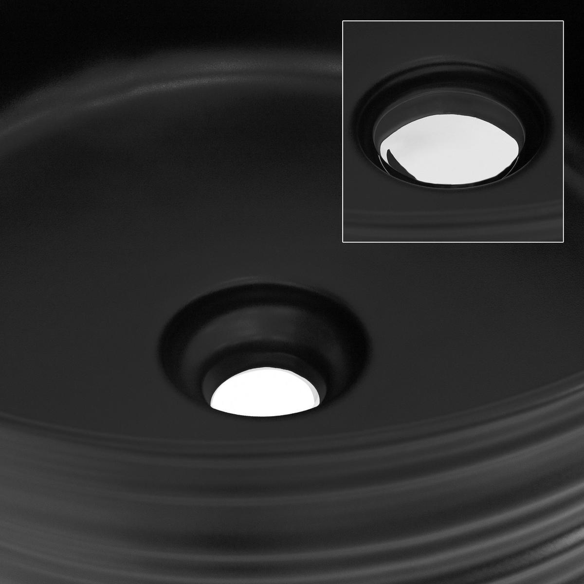 WASCHBECKEN - Schwarz, Keramik (41/18/41cm) - ML-DESIGN