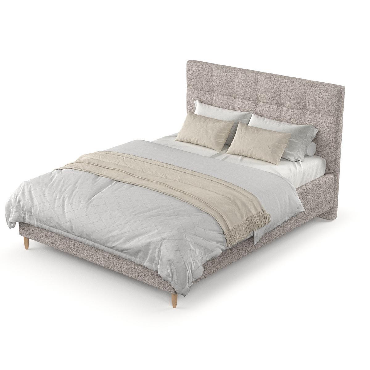POLSTERBETT Cora 120/200 cm Beige im Neve Stoff - Beige/Naturfarben, Holz/Holzwerkstoff (120/200cm) - AltaBeds