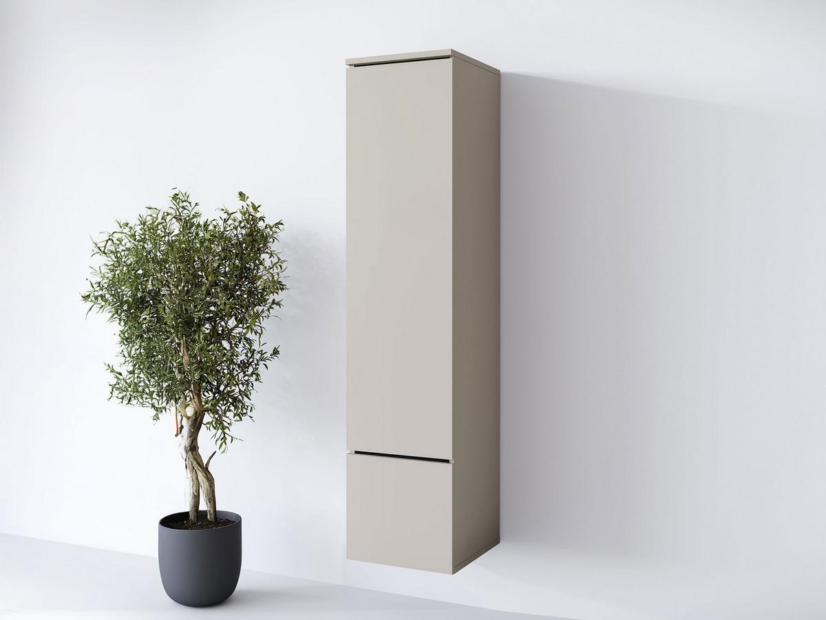 HÄNGEVITRINE Vera 001 mit LED Beleuchtung - Kaschmir/Alufarben, Holzwerkstoff/Kunststoff (30/130/33cm) - MIRJAN24