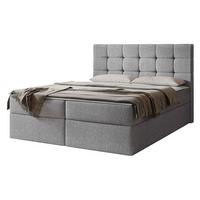 BOXBETT Luanda - H3 - Hellgrau, Holzwerkstoff/Textil (160/200cm) - MIRJAN24