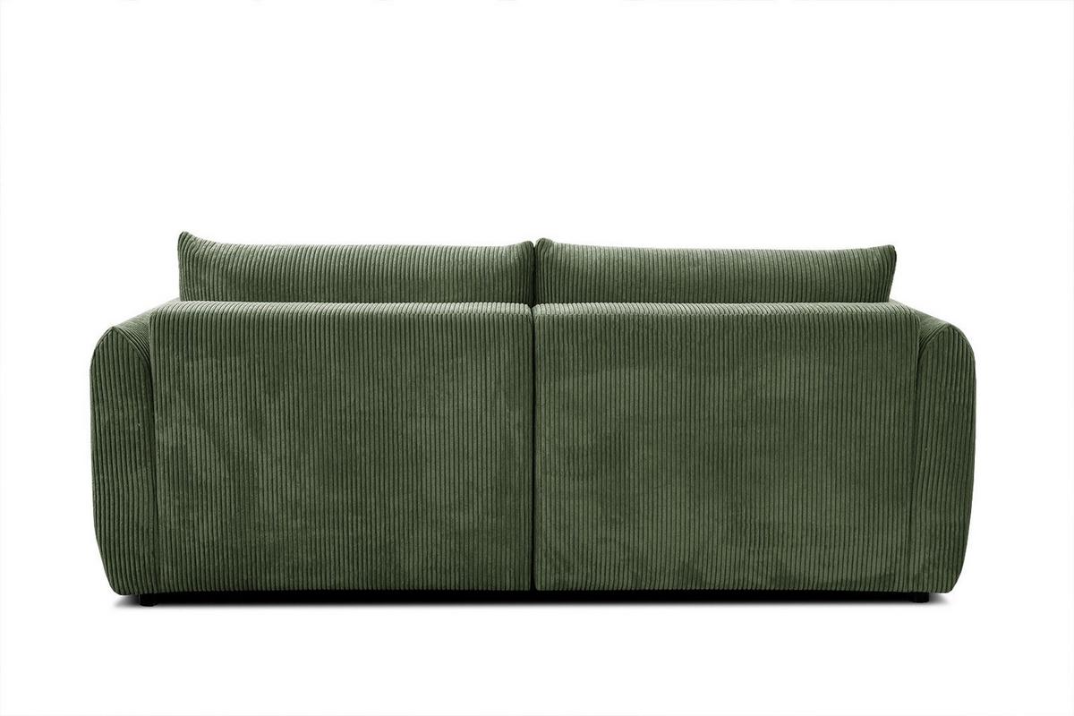 ECKSOFA TAUER 3-Sitzer, olivgrün - Schwarz/Olivgrün, Holzwerkstoff/Kunststoff (206/173cm) - Wozimo