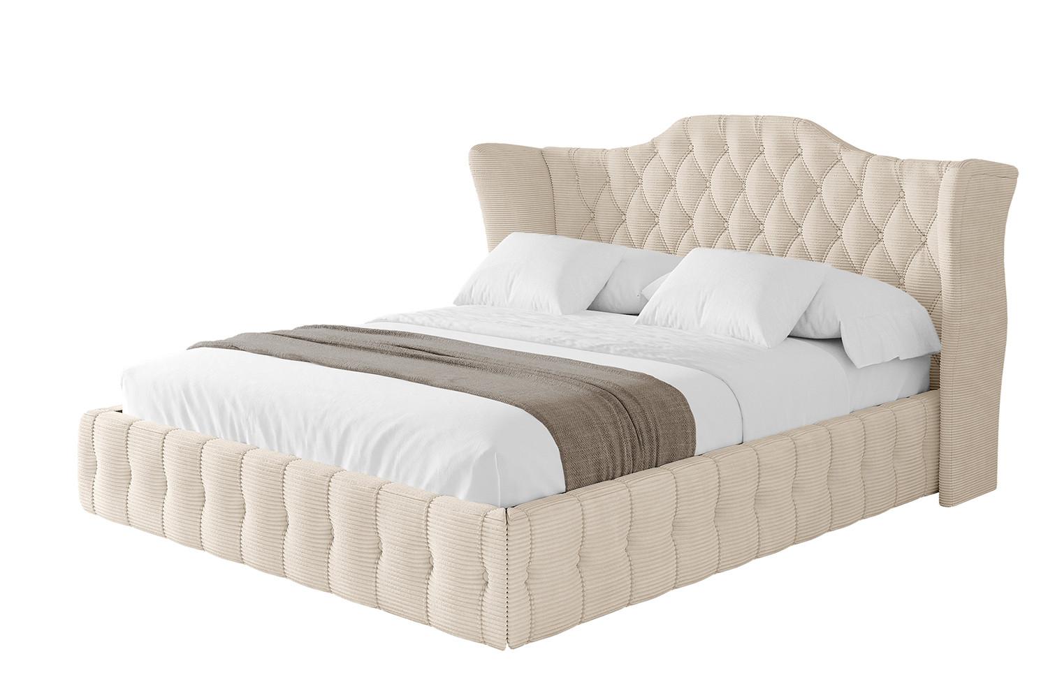 POLSTERBETT mit Bettkasten und Lattenrost, Boxbett ohne Matratze - MODY 120x200 Beige - Creme, Holzwerkstoff/Textil (120/200cm) - ALTDECOR