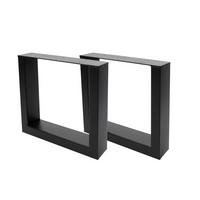 TISCHBEIN Schwarz 2er-Set - Schwarz, Metall (40/37/8cm) - MCW