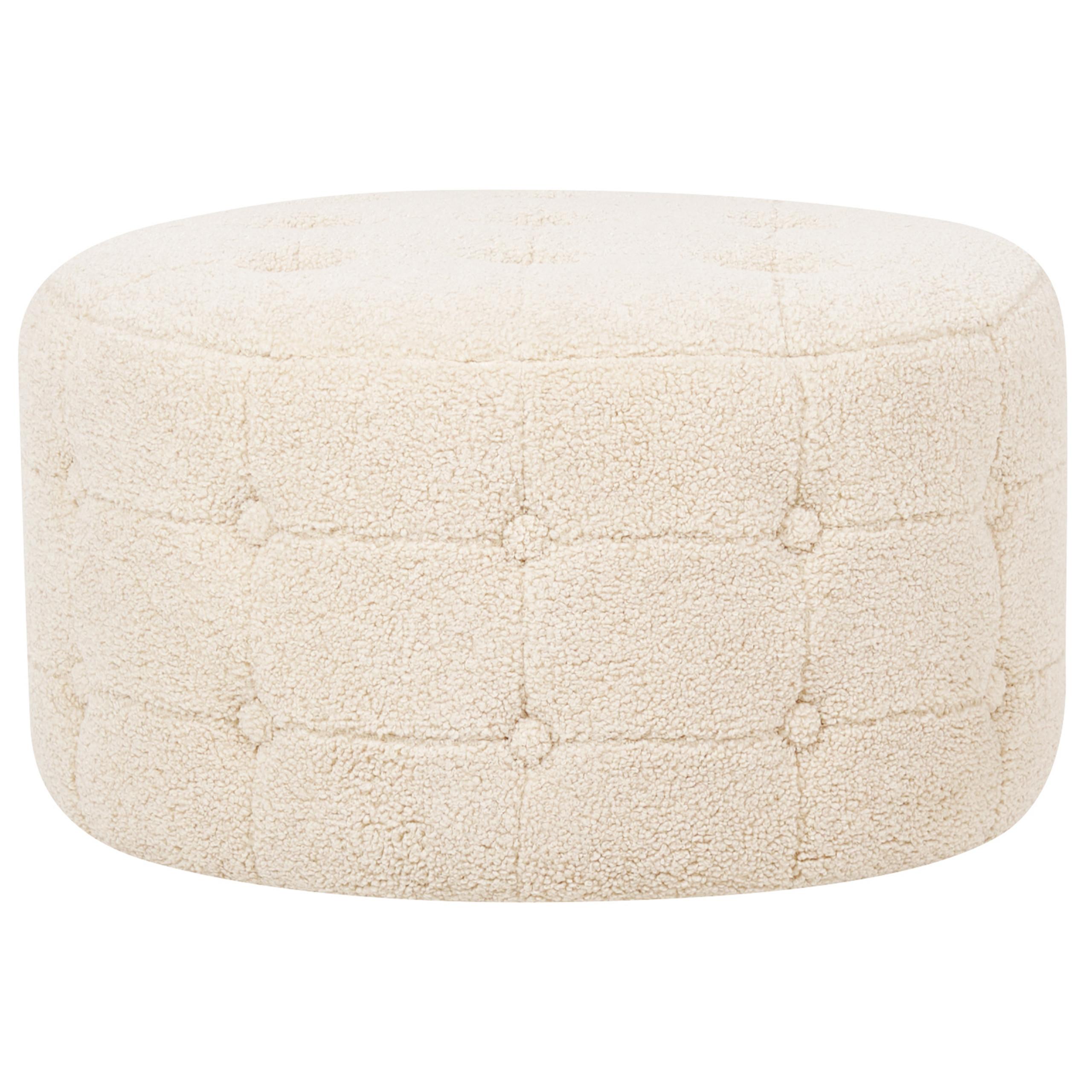 POUF Tampa 55/55/30 cm - Beige, Textil (55/30/55cm) - Beliani