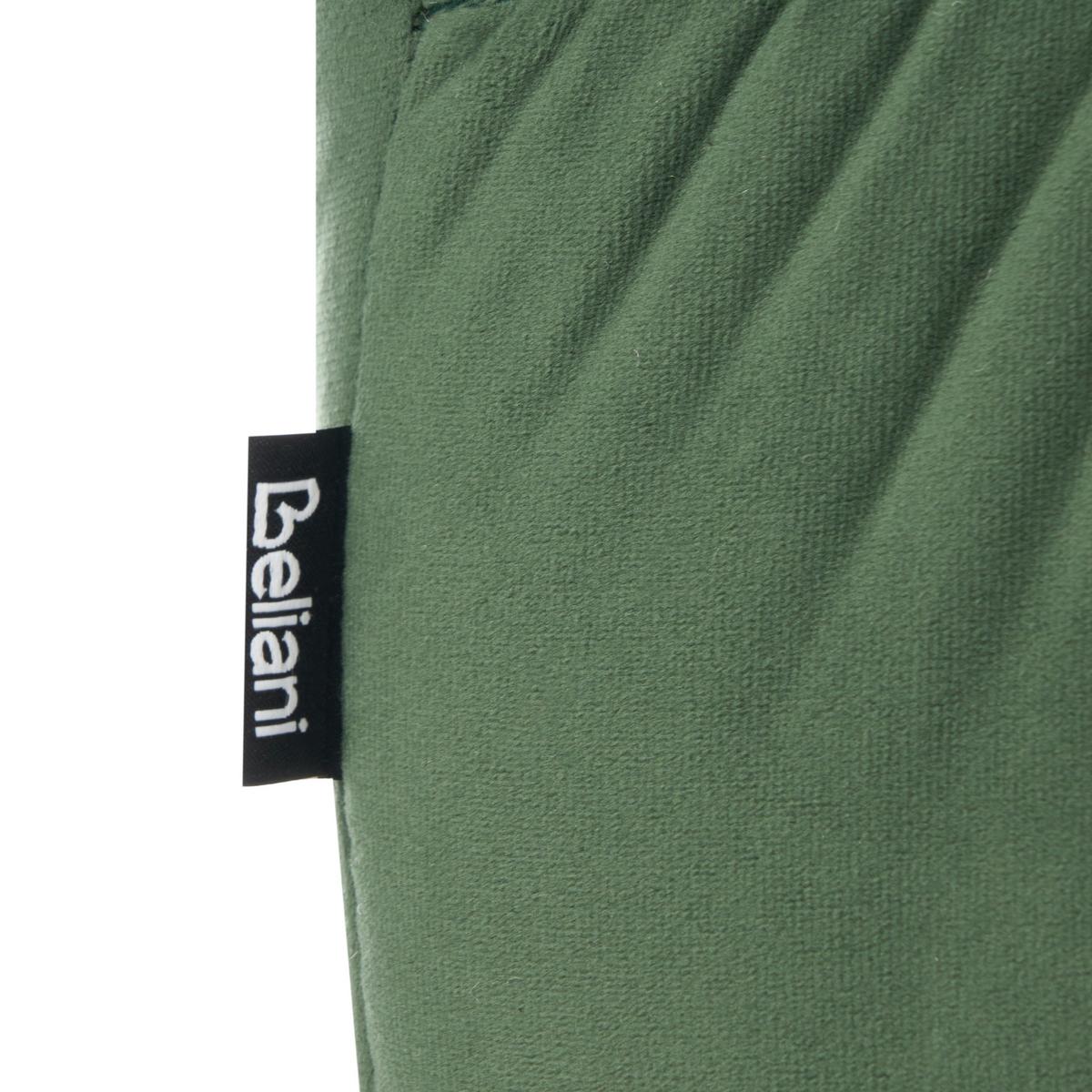 POUF Samtstoff Dunkelgrün Turley - Grün, Textil (57/38/57cm) - Beliani