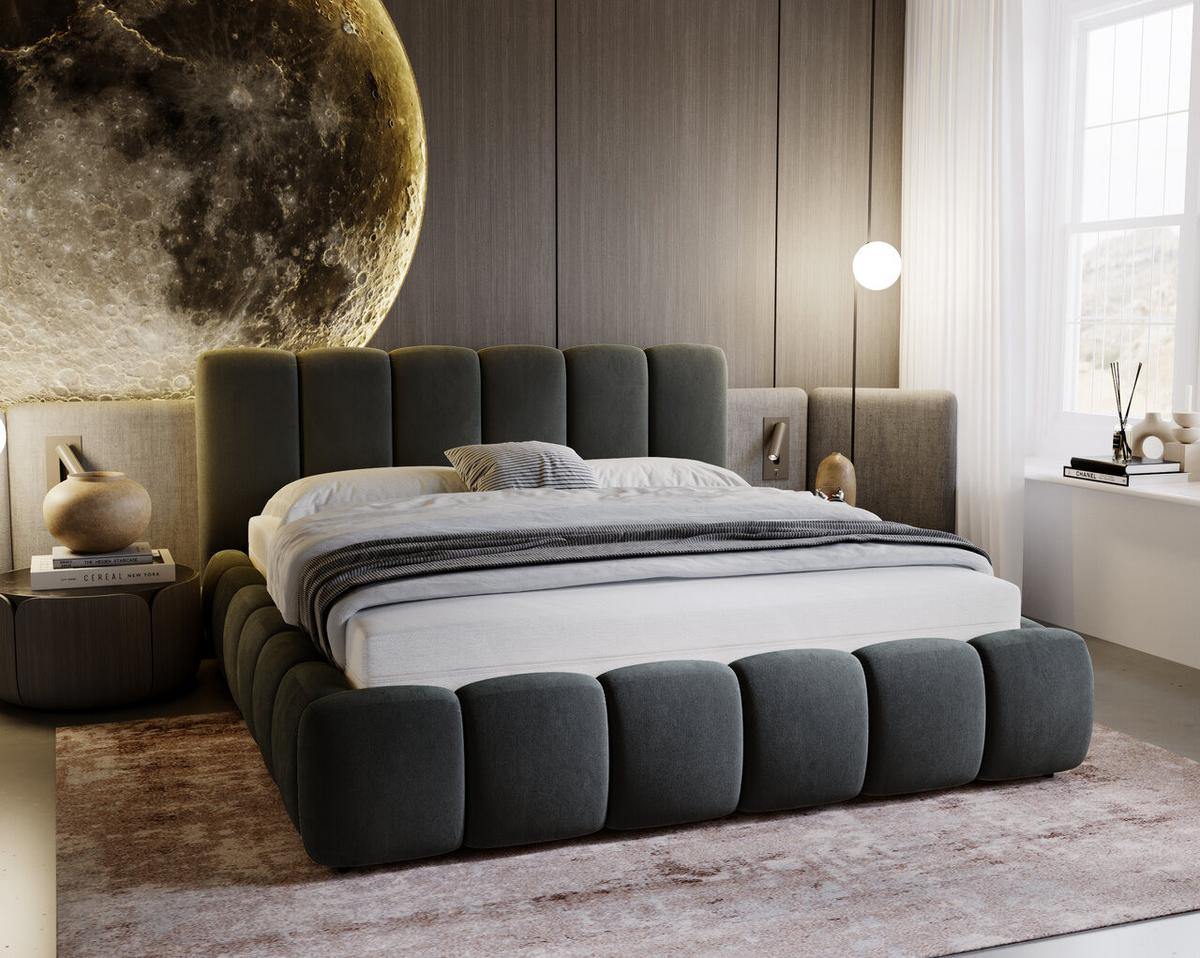 POLSTERBETT Cloud 180x200 Grau - Grau, Textil (180/200cm) - Graingold