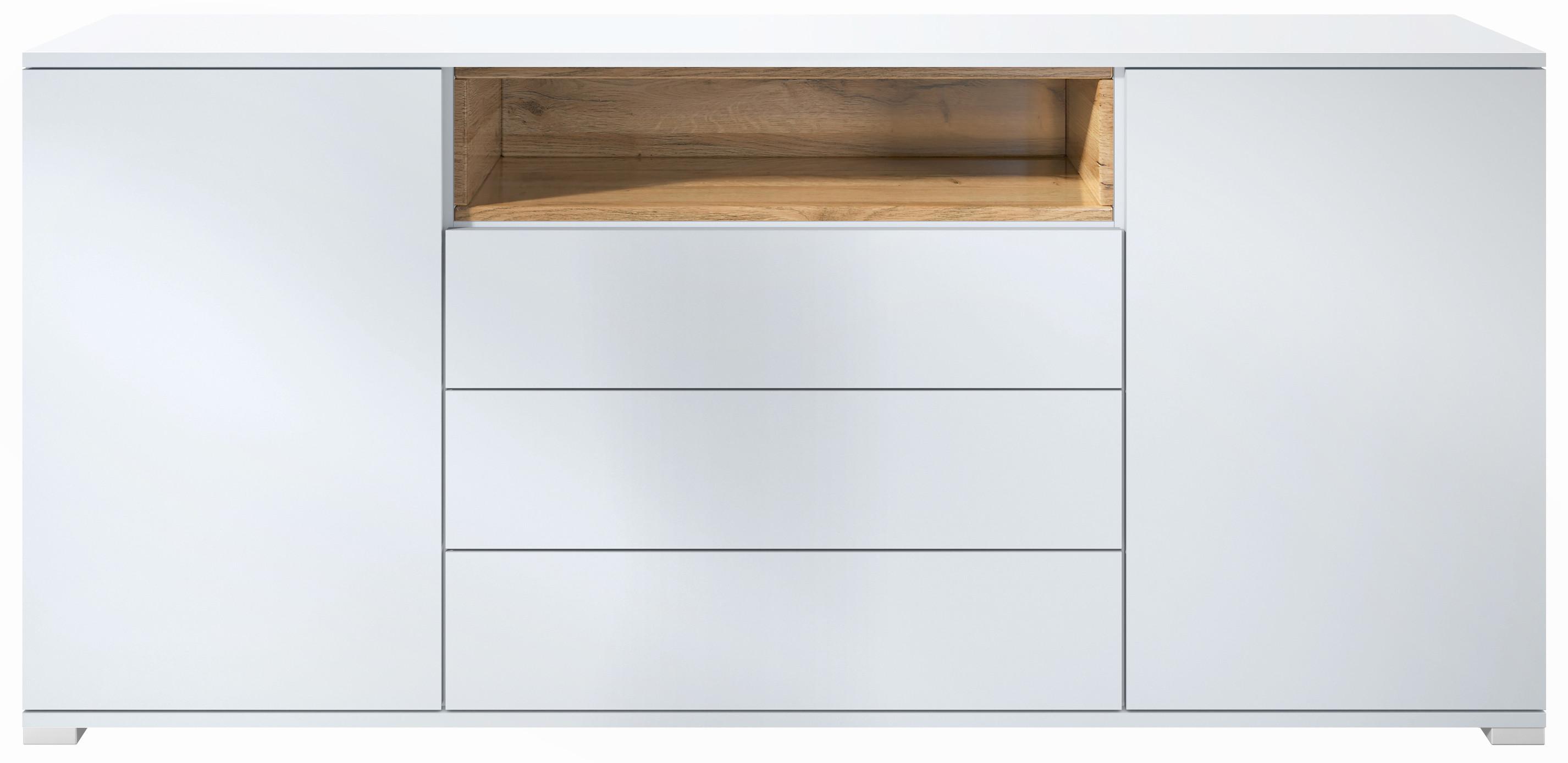 SIDEBOARD Skadu Eiche Natur - Eichefarben, Holzwerkstoff (166.5/75.5/35cm) - Vladon