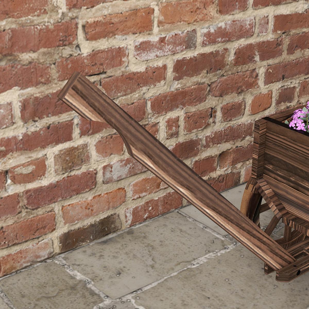 PFLANZENKASTEN für Garten, Terrasse, bis 30 kg belastbar, Verkohlt, 120 x 41 x 54 cm - Braun, Holz (41/54/120cm) - Outsunny