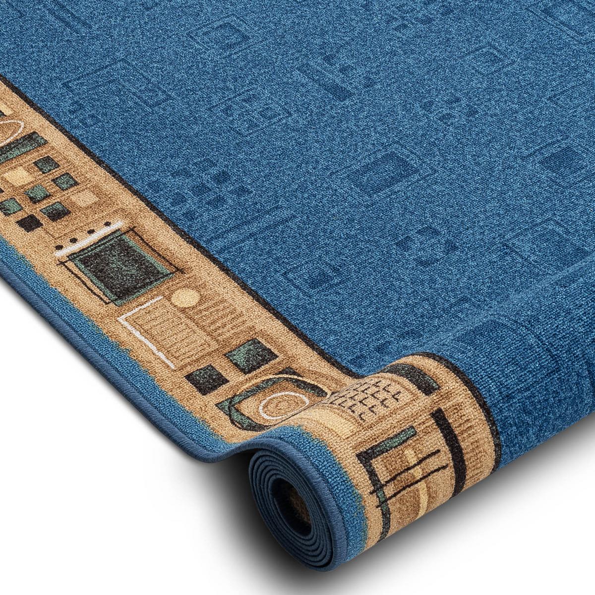 LÄUFER Antirutsch JENA 80/100 cm - Blau, Textil (80/100cm) - rugsX