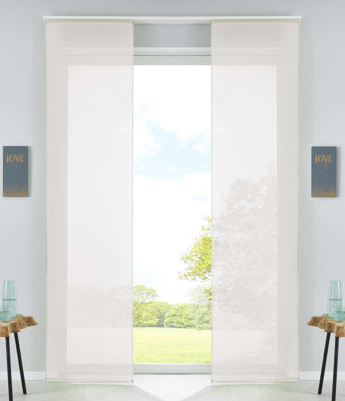 VORHANG 2ER SET HxB 245x60 cm Creme - Creme, Textil (60/245cm) - Gardinenbox