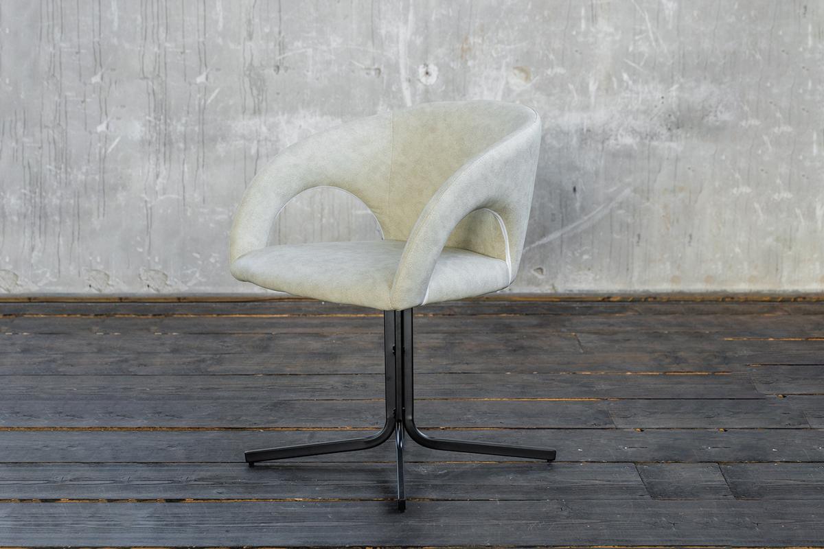 DREHSTUHL WICOS Beige Kunstleder Drehbar (180°) - Beige, Leder (50/80/59cm) - KAWOLA