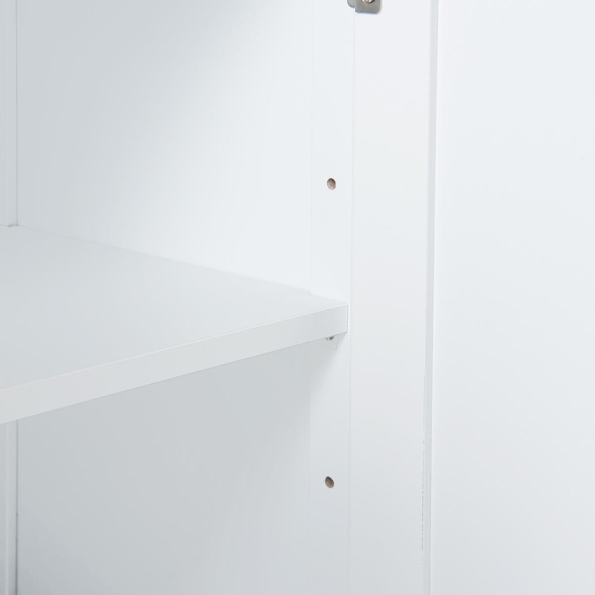 BADEZIMMERSCHRANK Karlsøy - Weiß, Holzwerkstoff (60/80/28cm) - [en.casa]