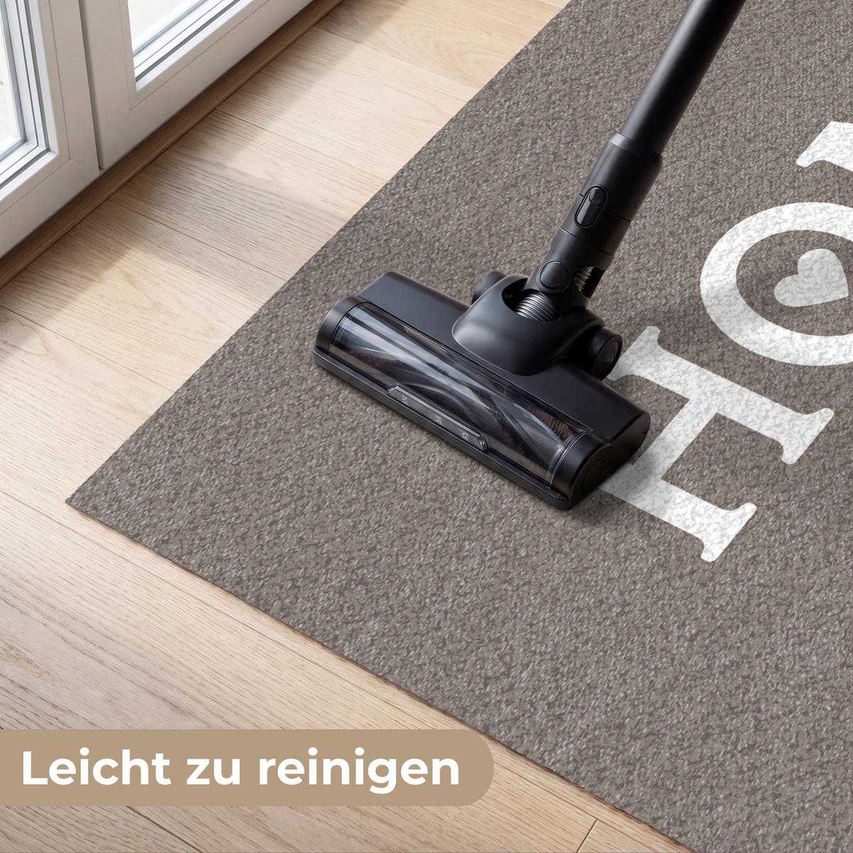 FUSSMATTE Startseite - Text - Taupe Fußabtreter 120x80 cm - Taupe, Kunststoff (120/0.4cm) - MuchoWow