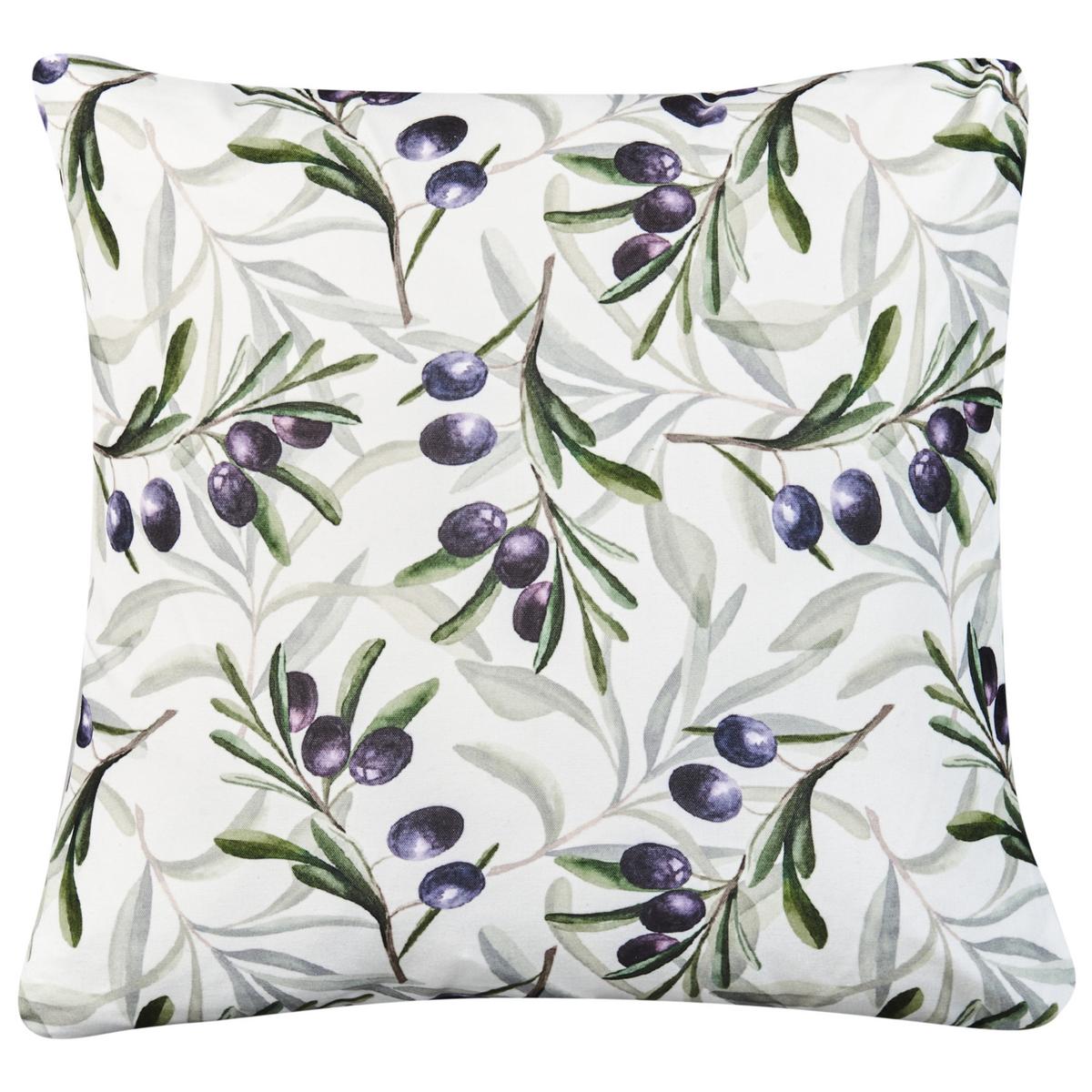 GARTENKISSEN 2er-Set Bunt 45/45 cm Tranqui - Multicolor/Weiß, Textil (45/12/45cm) - Beliani