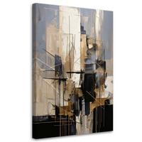 LEINWANDBILD Abstraktion 40x60cm - Beige, Textil (40/60cm) - Feeby