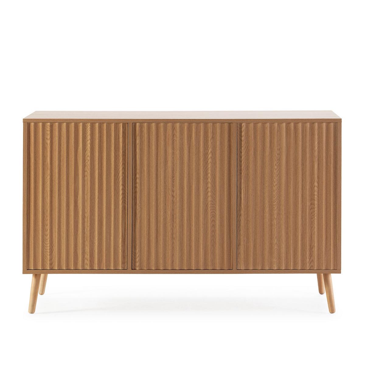 SIDEBOARD Lluvia 3 Eichentüren - Honigeiche, Holzwerkstoff (120/75/40cm)