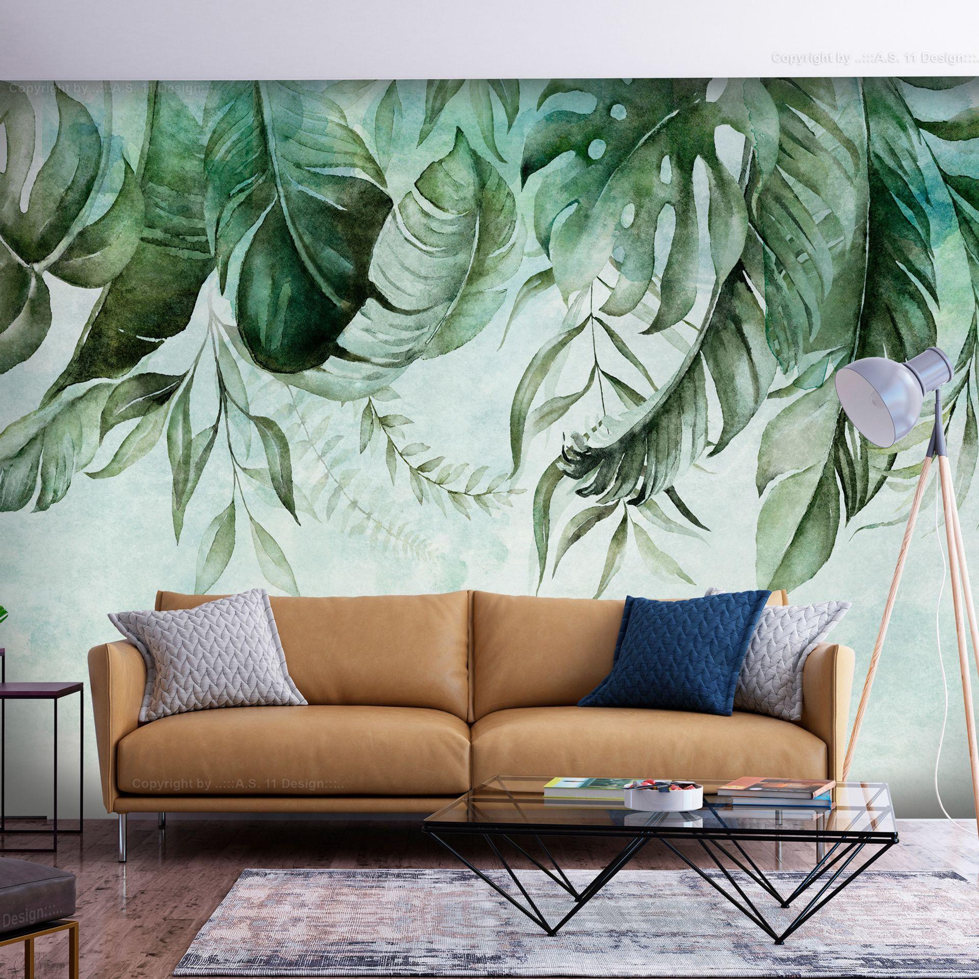 SELBSTKLEBENDE FOTOTAPETE 392/280 cm - Grün, Kunststoff/Textil (392/1cm) - KUNSTLOFT