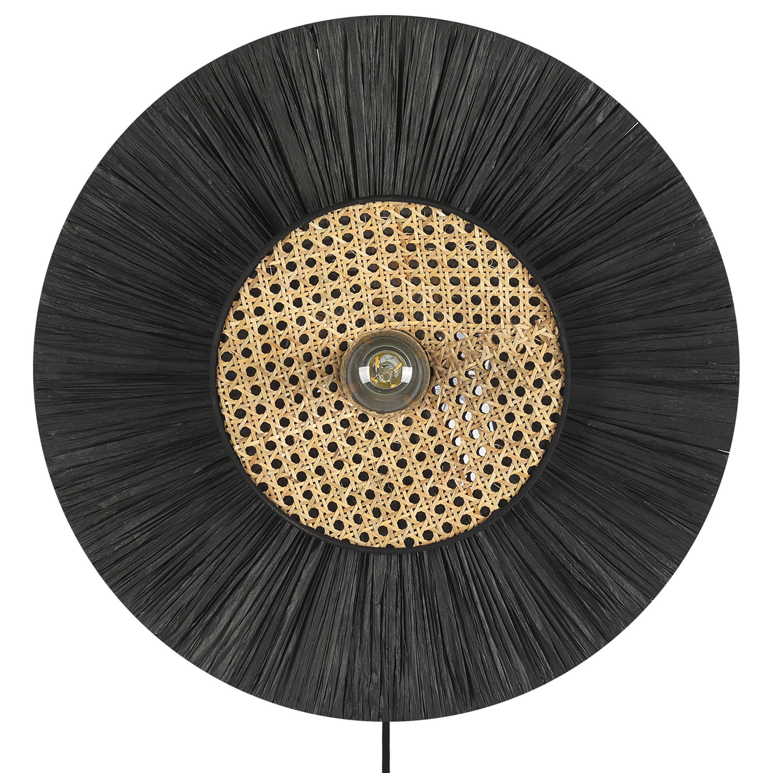 WANDLEUCHTE Yaapi 50x50x12 cm - Schwarz, Papier (50/12/50cm) - Beliani
