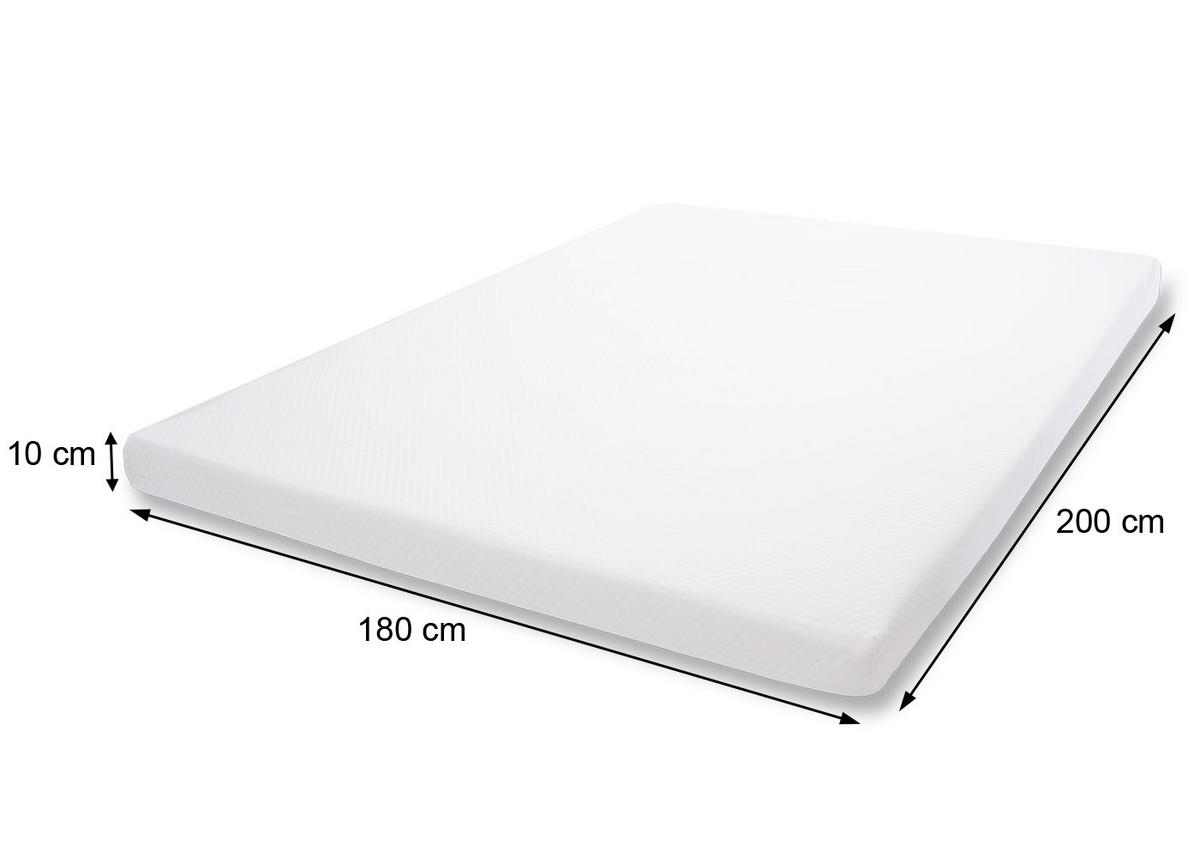 KALTSCHAUM-MATRATZENTOPPER 10CM Weiß - Weiß, Textil (200/180/10cm) - MCW