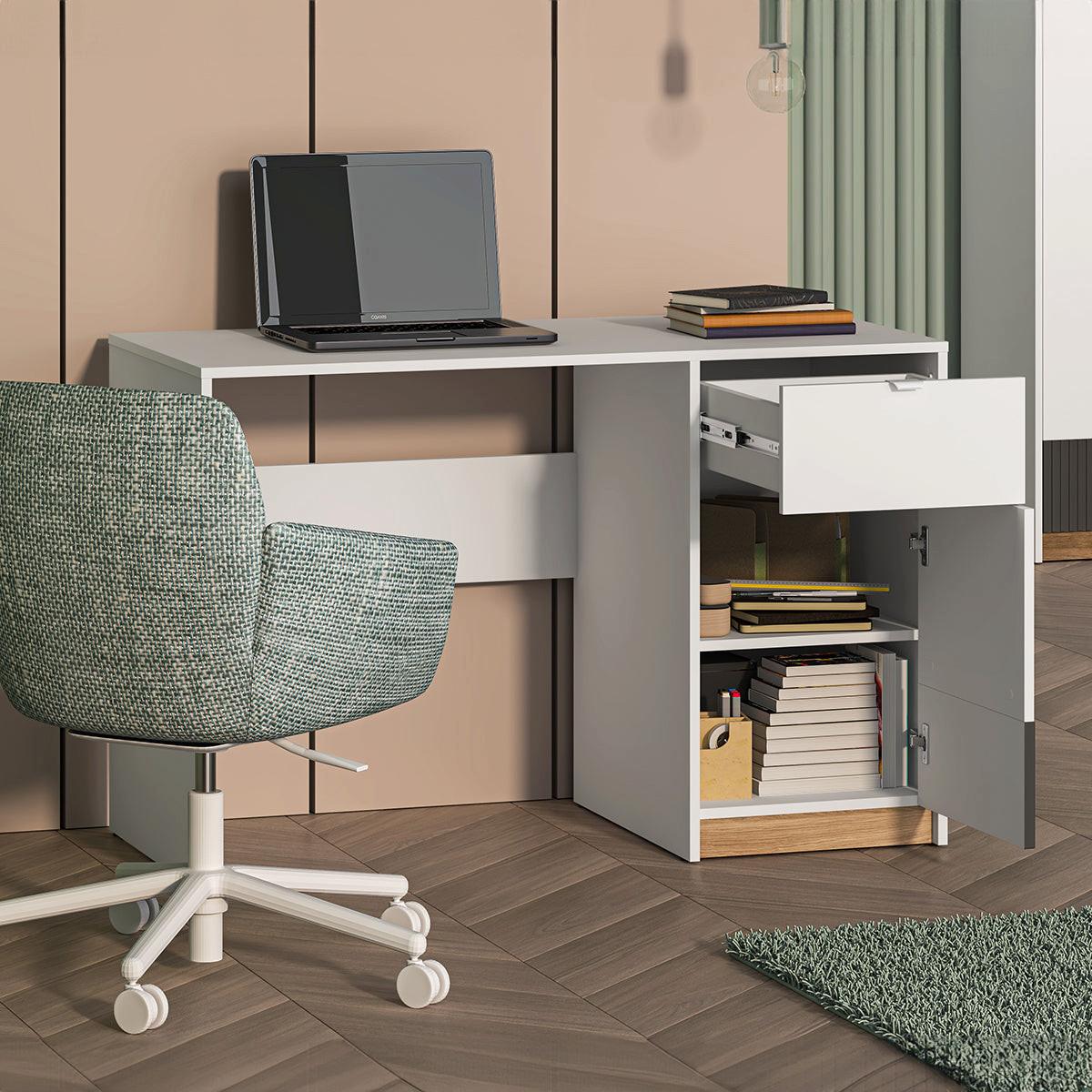SCHREIBTISCH Ronan Weiß - Weiß, Holzwerkstoff (120/55/79cm) - Petits-meubles