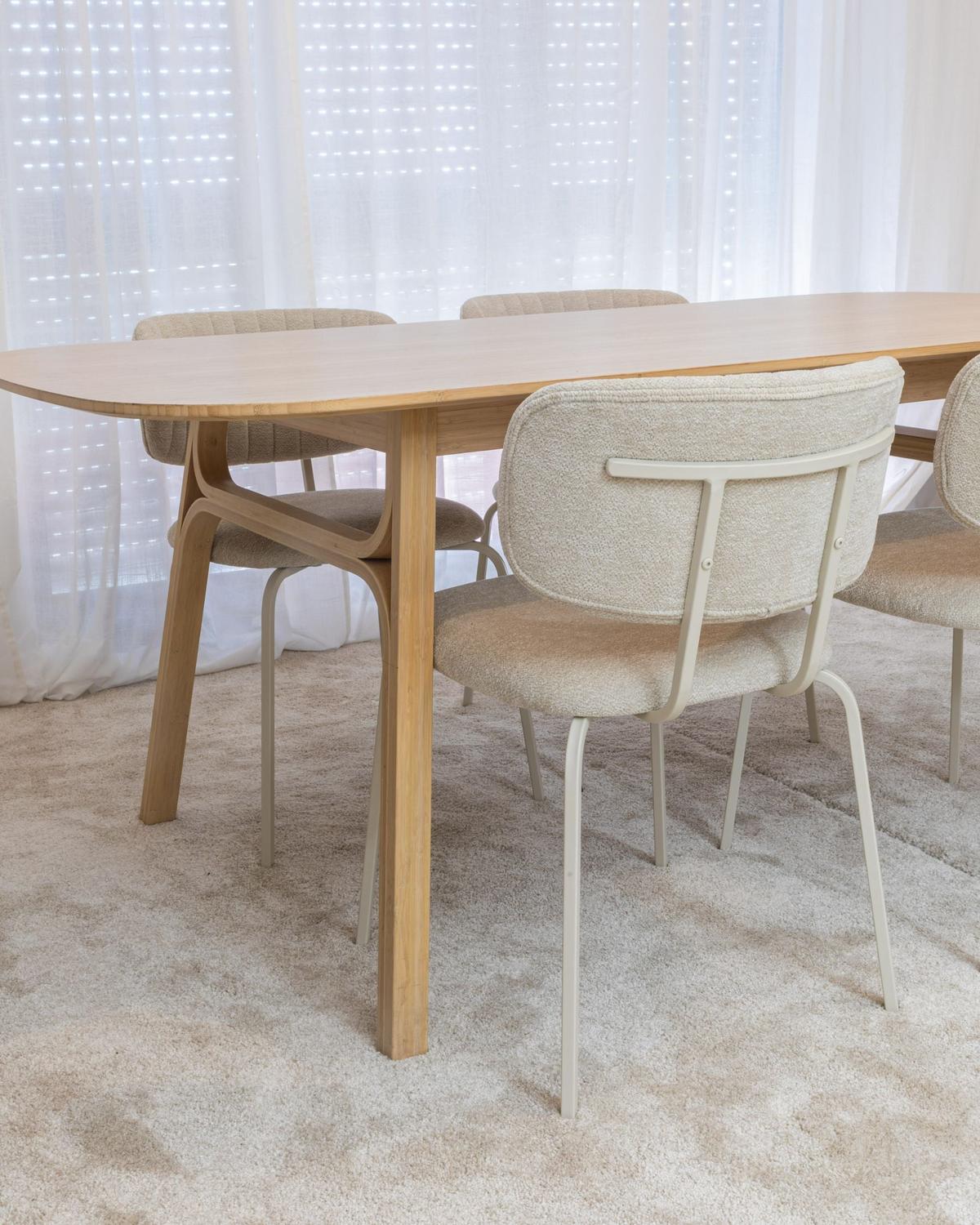 ESSZIMMERSTUHL 2er-Set Hellbeige Irins - Beige, Textil (48/76/50cm) - Beliani