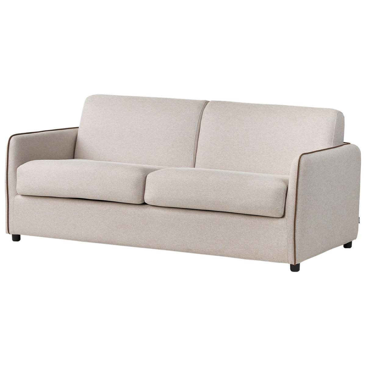 SCHLAFSOFA 2-Sitzer Stoff Hellbeige Ishoj - Beige, Textil (176/80/96cm) - Beliani