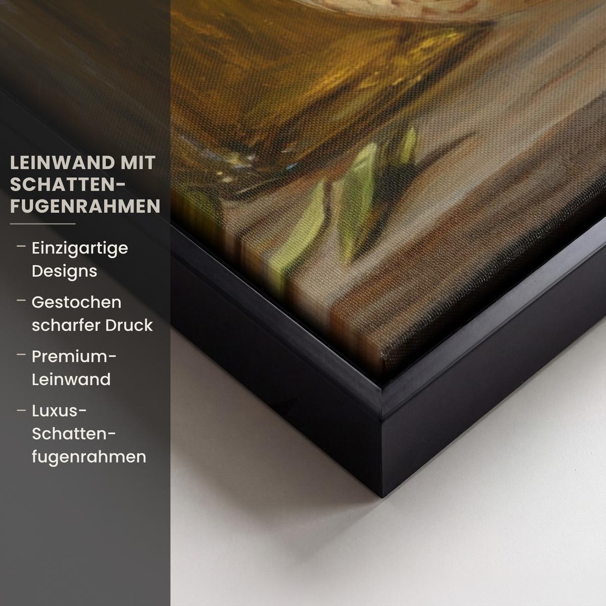 LEINWAND Bilder mit Rahmen - Oliven - Stilleben - Vintage - 70x100 - Olivgrün, Textil (70/100cm) - MuchoWow