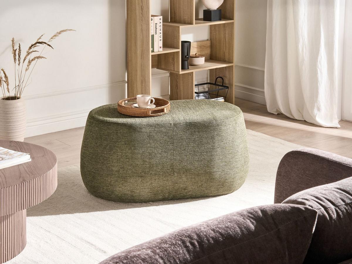 POLSTERBANK Dunkelgrün Ashton - Grün, Textil (100/44/60cm) - Beliani