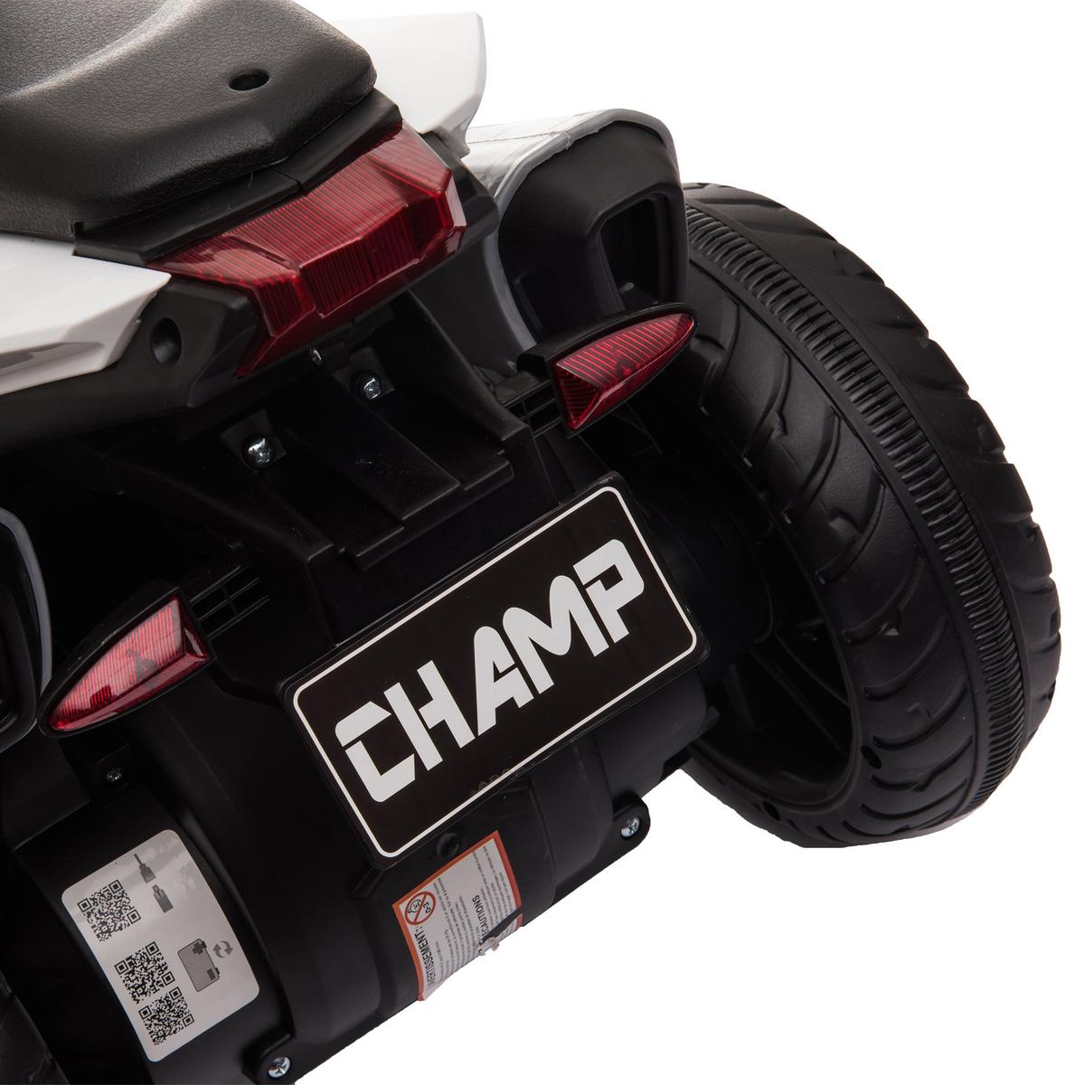 KINDER-ELEKTROMOTORRAD Kinderfahrzeug mit Lichtern und Geräuschen bis 3km/h - Schwarz, Metall (86/42/52cm) - HOMCOM