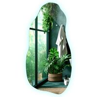 LED-SPIEGEL 40x80 cm Kaltweiß 6000K - Blau, Glas (80/40/0.4cm) - TULUP