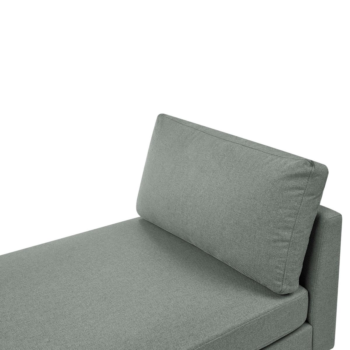 CHAISELONGUE Stoff Grün Archiane - Schwarz/Grün, Textil (170/60/85cm) - Beliani