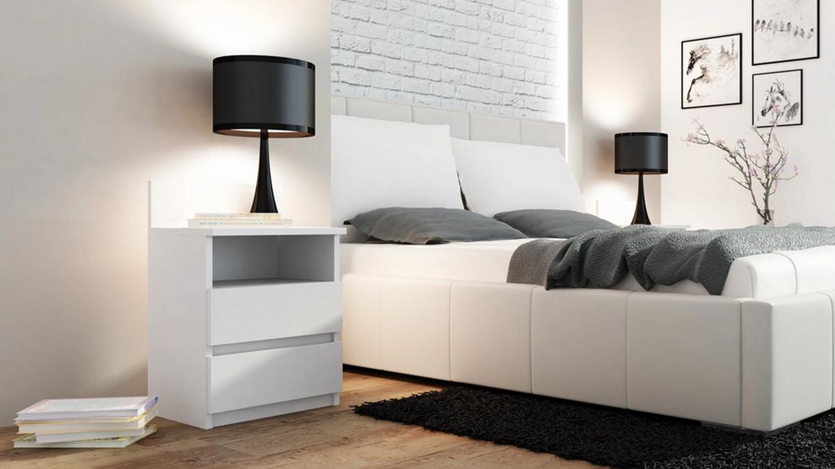 NACHTTISCH Weiß 40/59/32 - Weiß, Holzwerkstoff (40/59/32cm) - RAUMHIRSCH FURNITURE