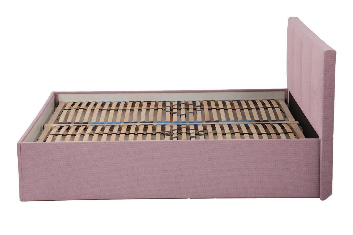 POLSTERBETT Dalas Rose 160 x 200 x 40 cm Stauraum Mit hochwertiger Matratze H3 (bis 120 kg) und Lattenrost - Rosa, Holz (160/200cm) - Halmon Schlafkomfort Betten 