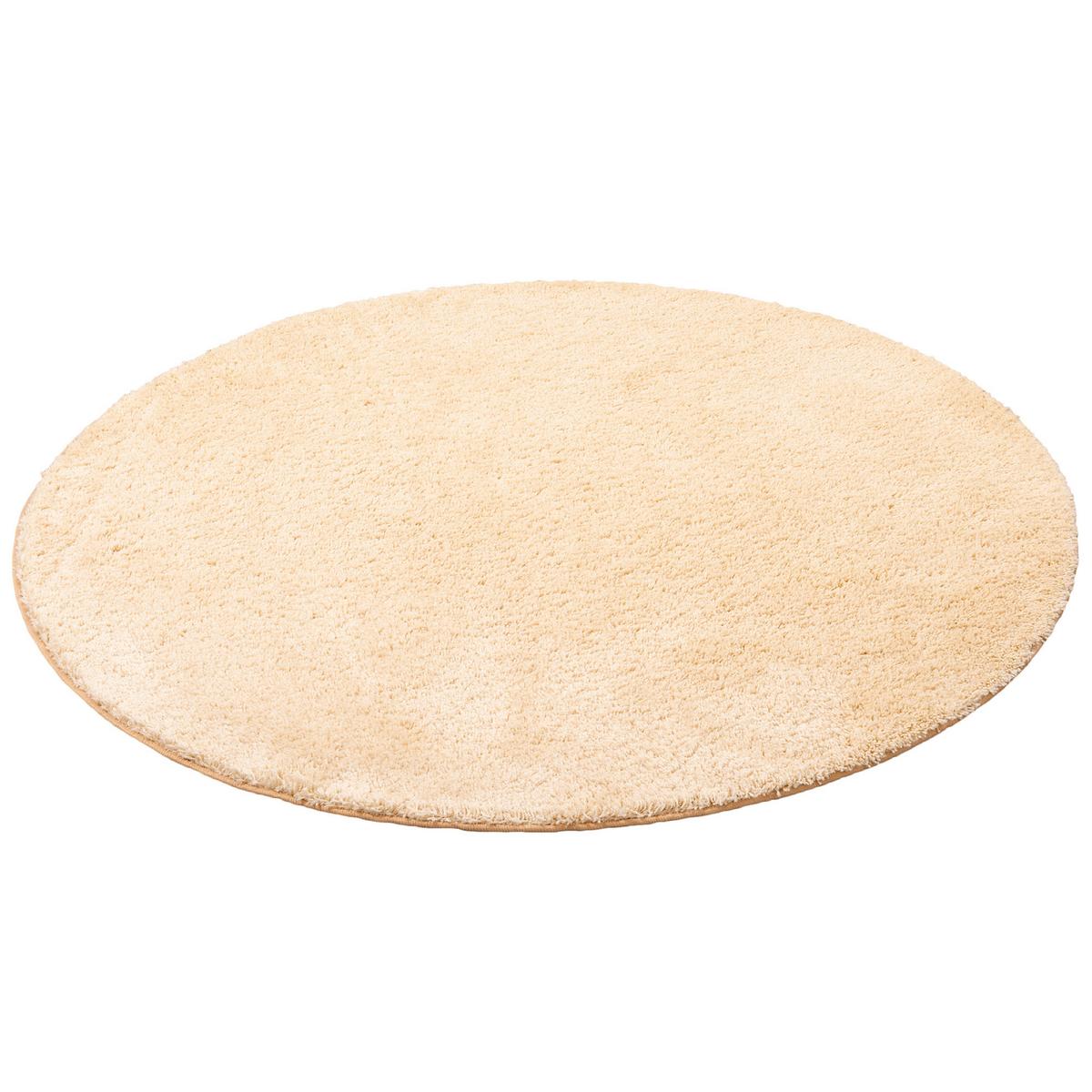 HOCHFLOR SHAGGY TEPPICH PALACE RUND - Naturfarben, Textil (133/133cm) - Snapstyle