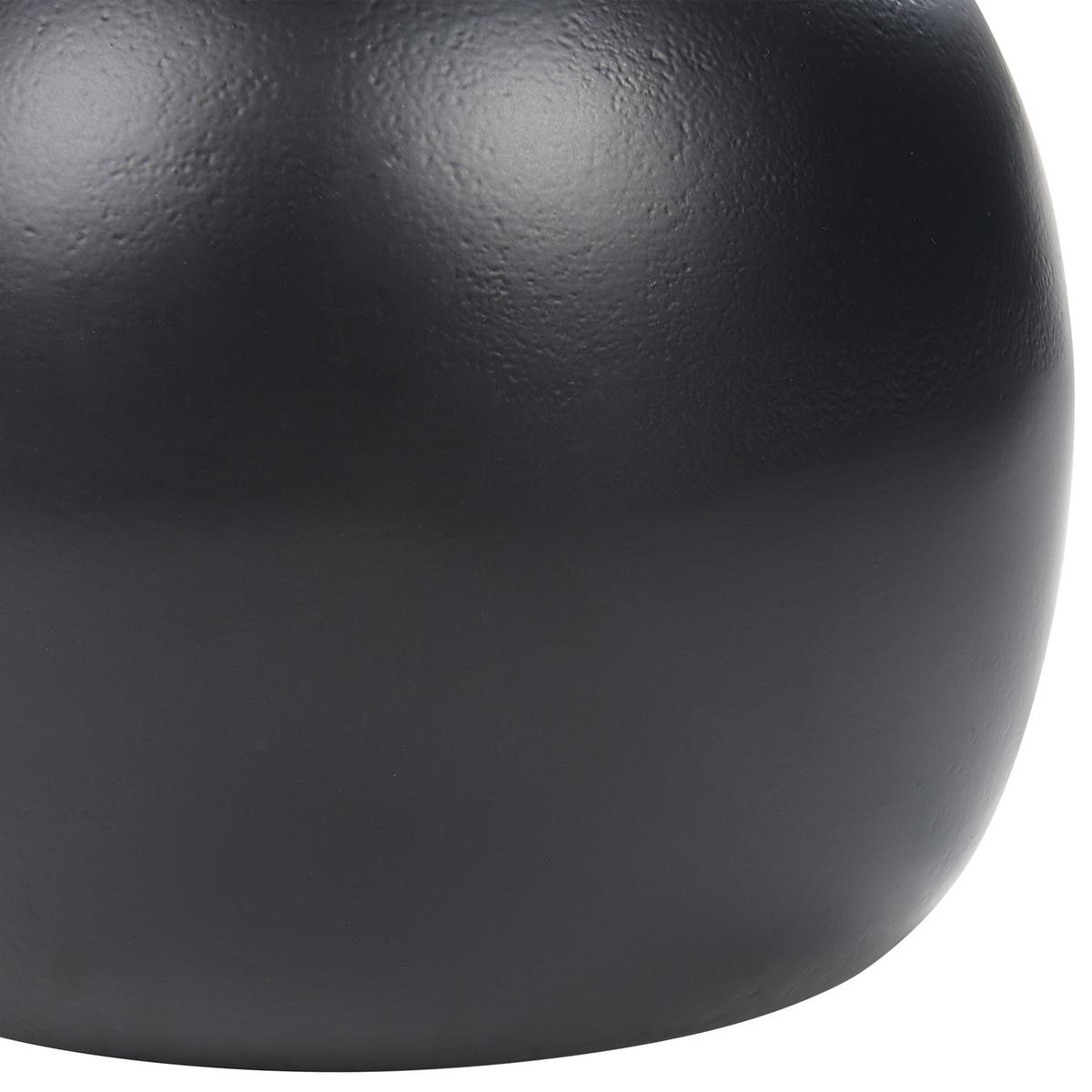 BEISTELLTISCH Aluminium schwarz rund 40 cm Eucla - Schwarz, Metall (40/40/49cm) - Beliani