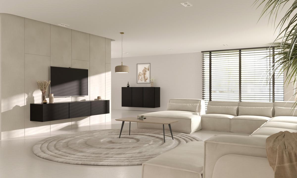 SIDEBOARD Idao Schwarz - Schwarz, Holzwerkstoff (160/60/35cm) - Petits-meubles