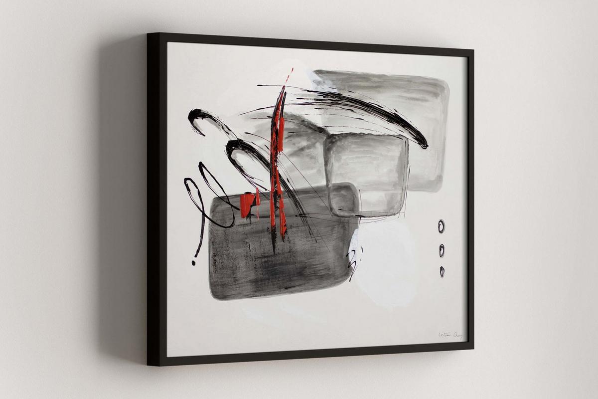 ACRYLBILD HANDGEMALT 100/75 cm - Grau, Holz/Textil (100/75cm) - KUNSTLOFT
