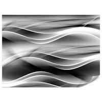 FOTOTAPETE für Badezimmer Abstrakte Monochrom Wellen Modern 400x280 - Schwarz/Weiß, Papier (400/280cm) - Muralo