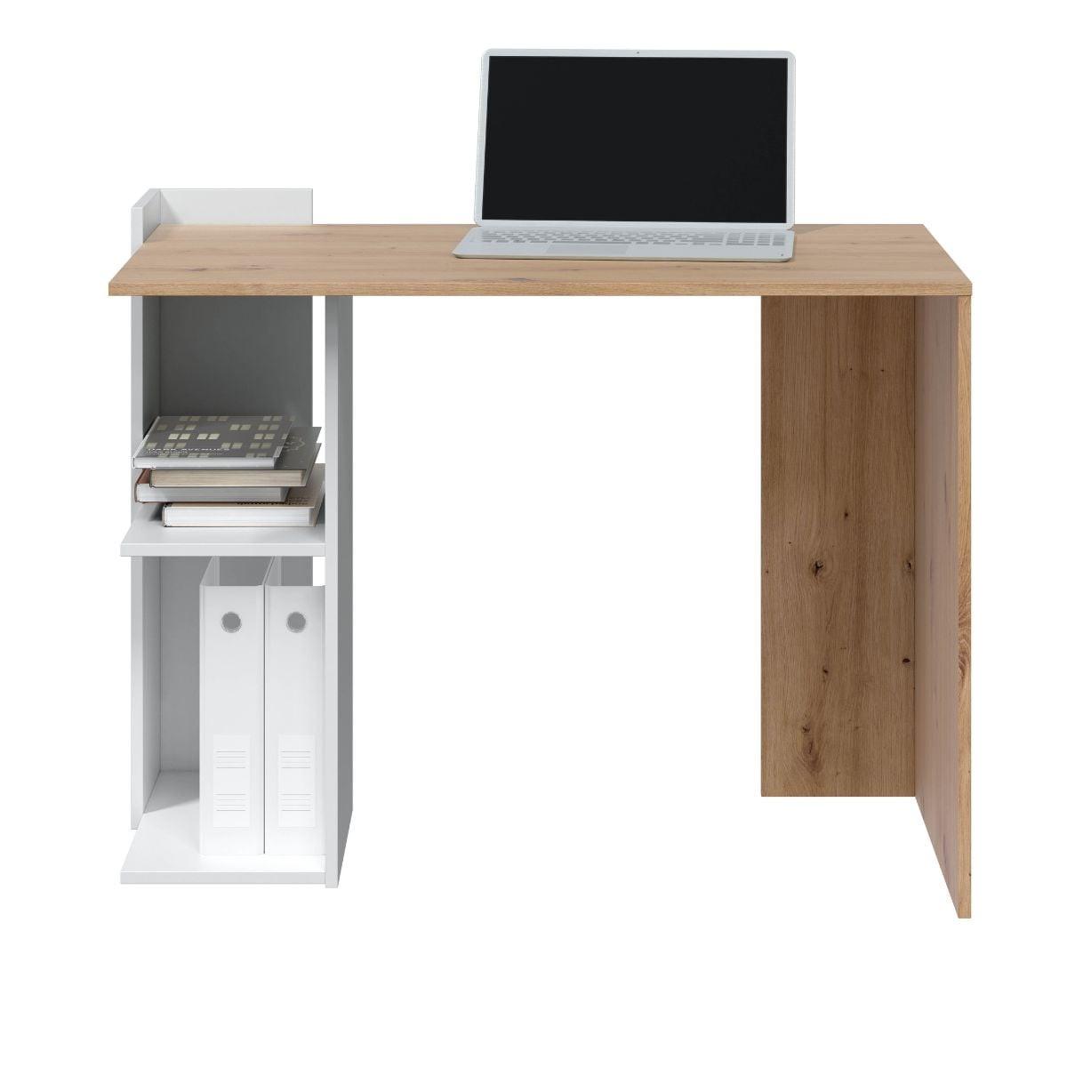 SCHREIBTISCH Kenia - L100 cm - Eschefarben, Holzwerkstoff (52/52/78cm) - Calicosy