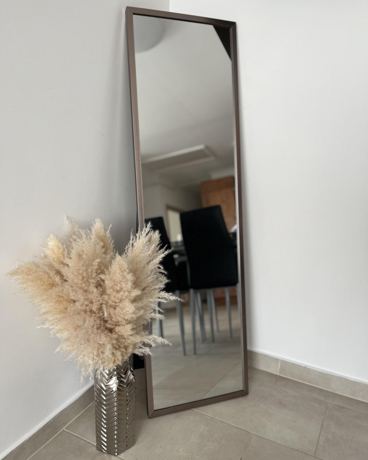 STEHSPIEGEL silber rechteckig 40/140 cm Torcy - Silberfarben, Kunststoff (40/140/3cm) - Beliani