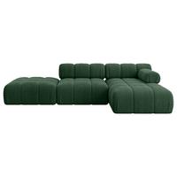 ECKSOFA modulares Sofa Lizur-L1 - 285x160x70 cm Grün Cord - Grün, Holzwerkstoff/Textil (285/160cm) - ALTDECOR